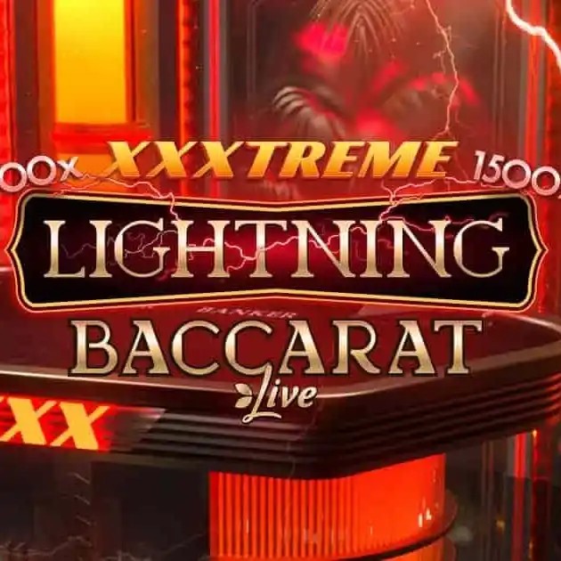 XXXtreme Lightning Baccarat by Evolution, showcased at shelbyspincasino.net – game logo